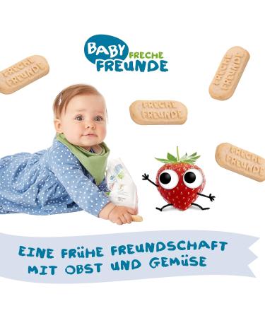 Cheeky Friends Organic Biscuits - Strawberry Vegan No Added Sugar Baby Cookies (7 x 100g) - Healthy Snack for Babies 8+ Months - Buy Online on GoSupps.com