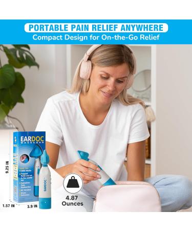 Eardoc - ear pressure relief device Ear Infection Treatment for Adults Ear Ache Pain Relief Eustachi ear unclogger Ear popper eustachian tube unclogger best tinnitus relief ear care product. - Buy Online on GoSupps.com
