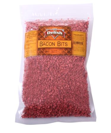 Imitation Bacon Bits by Its Delish, 1 LB Bulk Bag | Kosher Parve Vegan for Salad Topping, Eggs, Baked Potatoes with Smoky Flavor and Crunch 1 Pound (Pack of 1)