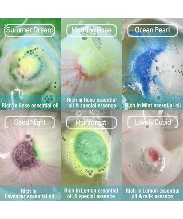 INTEYE 6 Organic Bath Bombs Gift Set - Handmade Spa Fizzies with Essential Oils for Dry Skin - Perfect Gift for Women - Buy Online on GoSupps.com