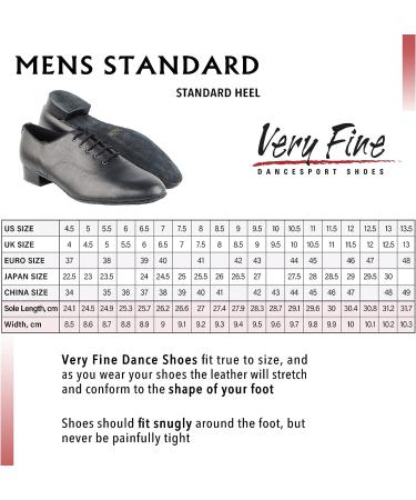 Very Fine Men's Perseus Ballroom Dance Shoes - Size 11 Black - Buy Online on GoSupps.com