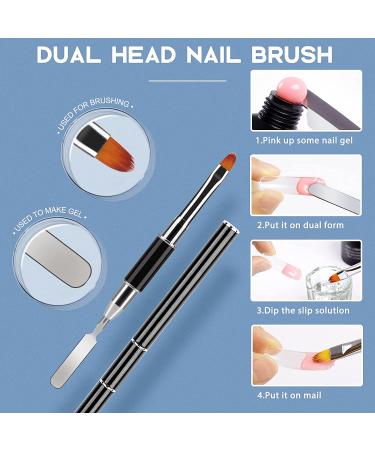 Morovan Slip Solution Poly Gel 2.5oz | Anti-Stick Gel Solution with Brush | Easy DIY Nail Extension Kit 109 Piece Set - Buy Online on GoSupps.com