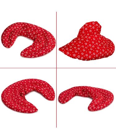 Shop the Best Neck Pillow with Stand-Up Collar | Hearts-Red Cherry Stone Heat Pad for Ultimate Comfort - Buy Online on GoSupps.com