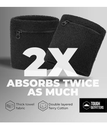 Wrist Wallet with Zipper - Sweat Wristband for Men & Women - Running Wrist Pouch - Buy Online on GoSupps.com