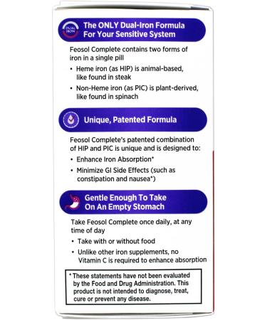 Feosol Bifera Iron Caplets Complete 30 ea - Buy Online on GoSupps.com