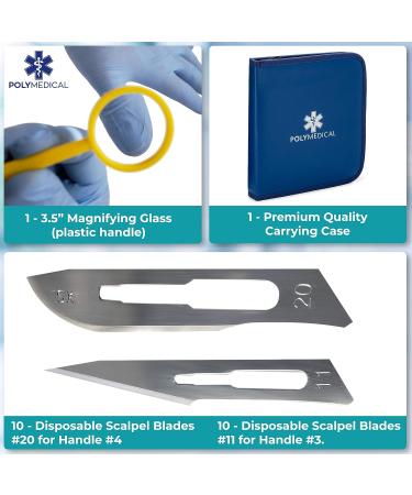 37-Piece Advanced Dissection Kit - High Grade Stainless Steel Instruments for Anatomy, Biology, Veterinary & Medical Students | Poly Medical - Buy Online on GoSupps.com