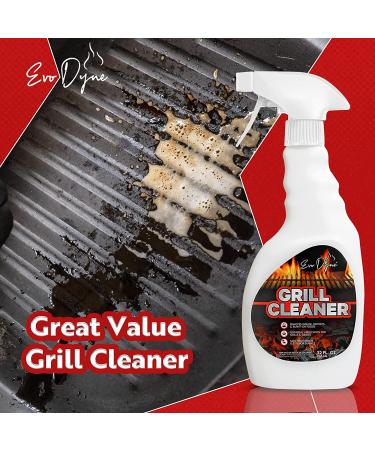 Evo Dyne Grill Cleaner Spray (32 oz) - USA Made BBQ Degreaser for Fast Cleaning - Heavy Duty Formula, Food Safe - Less Scrubbing Required - 1-Pack - Buy Online on GoSupps.com