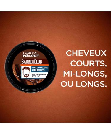 L Or al Paris Men Expert - BarberClub - Tousled Look Modeling Clay - Medium Hold & Matte Effect - 75 ml - Buy Online on GoSupps.com