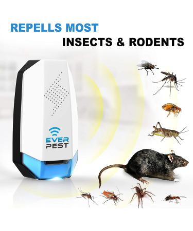 2 Pack Ultrasonic Pest Repeller Plug in - Electronic Insect Control Defender for Roach Bed Bug Mouse Rodent Mosquito - Indoor Reject Repellent for Cockroach Ants Mice Fly Rat Bedbug Spider Squirrel - Buy Online on GoSupps.com