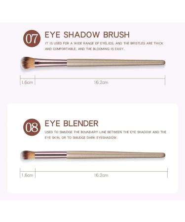 Professional 10-Piece Golden Makeup Brush Set - Premium Cosmetic Brushes for Face & Eyes - Buy Online on GoSupps.com