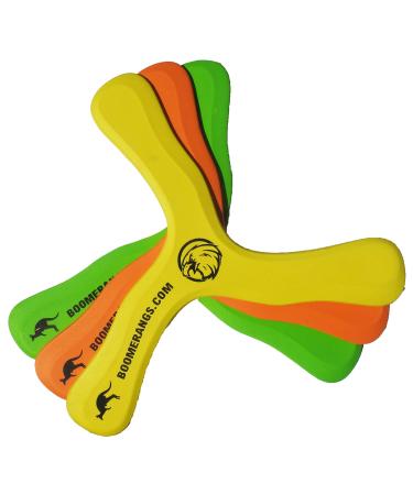 Baloo Boomerang 3 Pack - Easy Safe Boomerangs for Kids as Young as 5 Years Old.