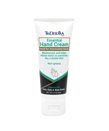 TriDerma Essential Hand Cream Pack of 3 - Moisturizes & Relieves Overworked Hands, Non-greasy Formula, Fragrance Free - Buy Online on GoSupps.com