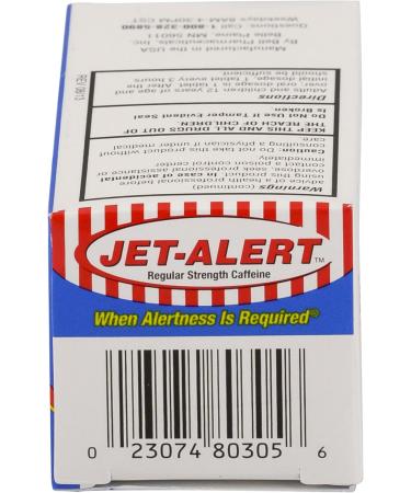 Buy Jet-Alert 100 MG Caffeine Tablets - 120 Count Pack of 3 | Fast International Shipping - Buy Online on GoSupps.com