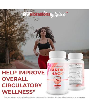 Cardio Hack - Our Best Healthy Pressure Pills To Increase BloodFlow & Circulatory Health - Poor Circulation Supplements - Circulation Supplement Cardio Care Formula For Heart Vein & Pressure Support - Buy Online on GoSupps.com