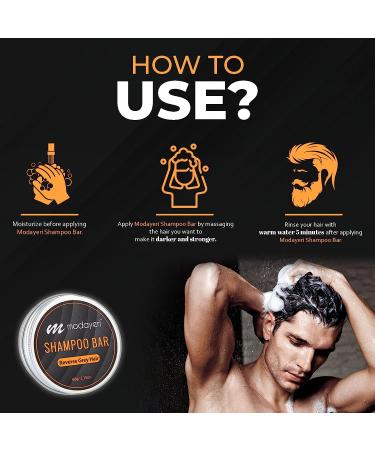 Reverse Grey Hair Bar Shampoo - Gray Hair Repair & Moisturizer with Hair Darkening Formula - 2.15 Oz - Buy Online on GoSupps.com
