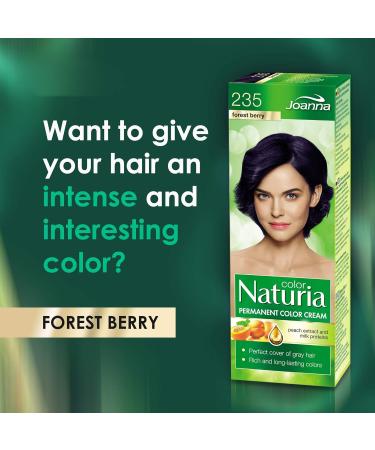 Naturia Permanent Hair Dye Cream - All The Good From Milk Proteins and Peach Extract - Premium Quality Hair Colour - For Soft and Shiny Hair - Long Lasting Hair Colour - Forest Berry - Buy Online on GoSupps.com
