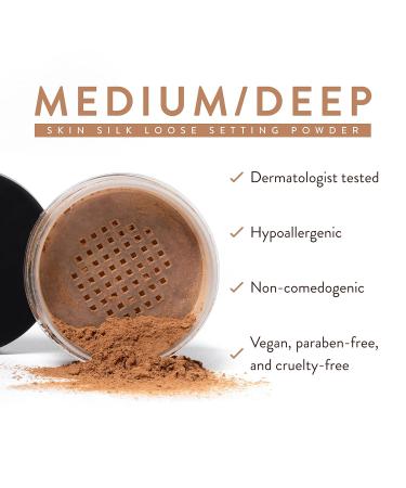 Mented Cosmetics Skin Silk Loose Setting Powder - Talc Free Perfect for Medium to Dark Skin - Ideal Setting Powder for Black Women - Buy Online on GoSupps.com