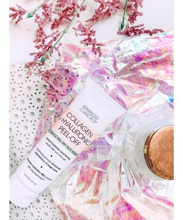 Advanced Clinicals Collagen + Hyaluronic Acid Anti-Aging Peel-Off Face Mask - Hydrating, Tightening & Firming - Vegan Formula for Smooth Wrinkles, Pores & Even Skin Tone - 3.4 Fl Oz - Buy Online on GoSupps.com