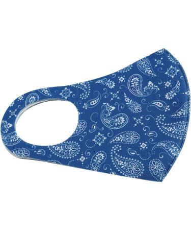 Washable Reusable Paisley Face Mask - Blue 2 Pack for Men and Women | Dustproof Cloth Mouth Cover for Cycling, Skiing, and Indoor/Outdoor Protection - Komonee - Buy Online on GoSupps.com
