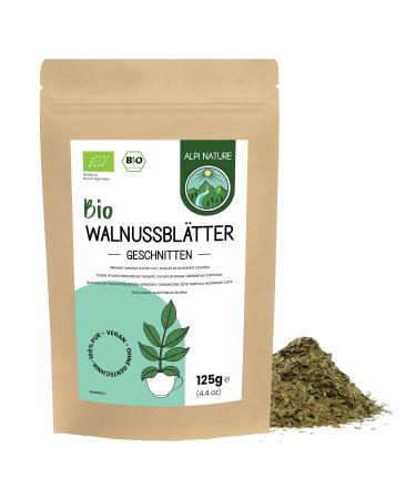 Alpi Investment OOD Walnut leaf tea BIO 125g from Alpi Nature loose tea organic walnut leaves dried and cut for preparing walnut leaf tea walnut leaf tea and herbal tea