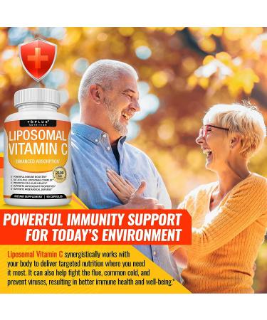 Liposomal Vitamin C 2100mg | High Absorption Fat-Soluble VIT C | Immune Support & Collagen Booster | Antioxidant with MCT Oil & Sunflower Lecithin | Vegan & Non-GMO - Buy Online on GoSupps.com