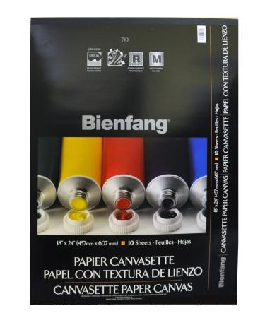 Bienfang Canvasette Paper  10 Sheets  18-Inch by 24-Inch