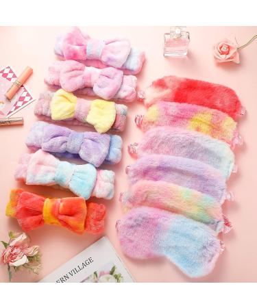 Teen Girl Sleepover Party Favors: Tie-Dyed Spa Headbands & Plush Eye Mask Set - Buy Online on GoSupps.com