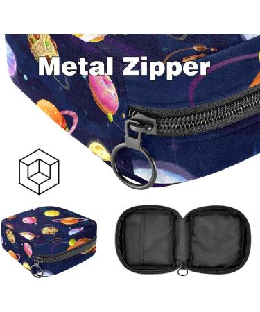 Women's Travel Band Storage Pocket - Large Capacity Menstrual Cup & Makeup Organizer - Fun Galaxy Donut Design - Buy Online on GoSupps.com