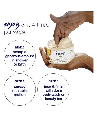 Dove Exfoliating Body Polish Scrub - Crushed Almond & Mango Butter, 10.5 oz (Pack of 4) | Gently Exfoliates Dry Skin - Buy Online on GoSupps.com