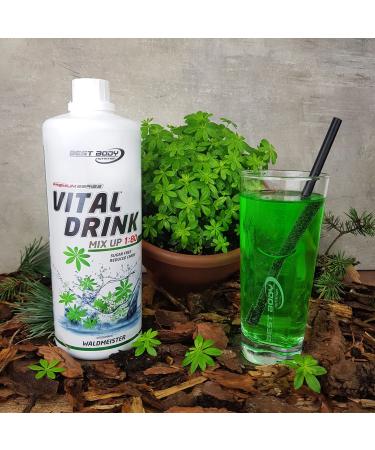 Best Body Nutrition Vital Drink Zerop - Sugar-Free Waldmeister Syrup Concentrate - Makes 80 Liters - 1L Pack for Optimal Hydration - Buy Online on GoSupps.com