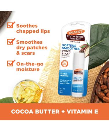 Palmer's Cocoa Butter Formula with Vitamin E Swivel Stick 2 Pack - .5 oz | Moisturizing Natural Skincare for Dry Skin | Shop Internationally - Buy Online on GoSupps.com