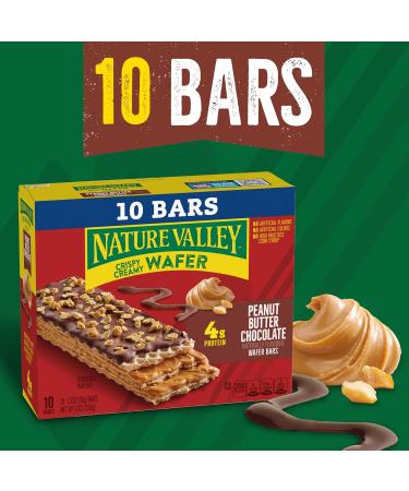 Nature Valley Lot de 10 barres gaufr es au beurre d'arachide et au chocolat 370 ml - Buy Online on GoSupps.com