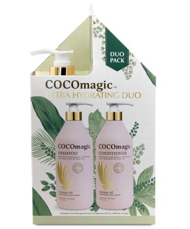CocoMagic Shampoo and Conditioner Duo - Infused with Coconut Oil & Botanical Extracts - Deeply Hydrates and Restores Shine (32 oz)