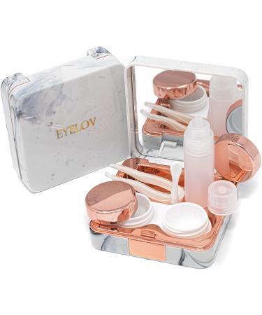 EYELOV Cute Marble Mini Contact Lens Travel Case Kit - Rose Gold - Buy Online on GoSupps.com