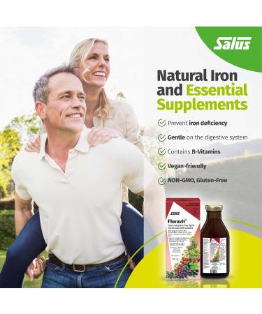 Salus Floravit Liquid Iron & Vitamins | Herbal Iron Supplement for Women, Men, & Children | Gluten-Free, Yeast-Free, Non-Dairy, Non-GMO - 500ml - Buy Online on GoSupps.com