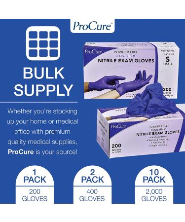 200 Medium Disposable Nitrile Gloves - Latex & Powder Free for Medical Exams - Buy Online on GoSupps.com