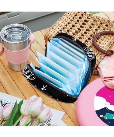 MUOOUM Women's Binding Storage Pocket | Honeybee Pattern Menstrual Cup Bag & Portable Bandages for Teens - Ideal for First Period Essentials - Buy Online on GoSupps.com