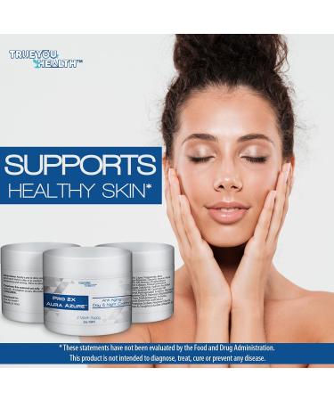 Pro 2x Aura Azure Cream | Anti-Aging Day & Night Cream | 2 Month Supply | Nourishing Antioxidant Formula with Collagen | Hydrate Lift Firm Improve Wrinkles Skin Tone & Redness - Buy Online on GoSupps.com