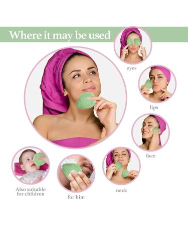 SINUTAN Konjac Face Sponge 100% Natural Green Tea Konjac Sponge for Exfoliation and Deep Pore Cleansing Ecological Sponges Gift Idea Loofah Green-red-black Puff - Buy Online on GoSupps.com
