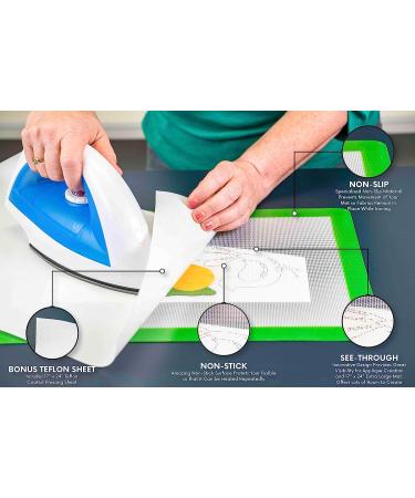 Precision Fusing Mat (17 x 24) with Non-Slip Design for Appliqu Creation | Bonus Teflon Coated Pressing Sheet Included - Buy Online on GoSupps.com