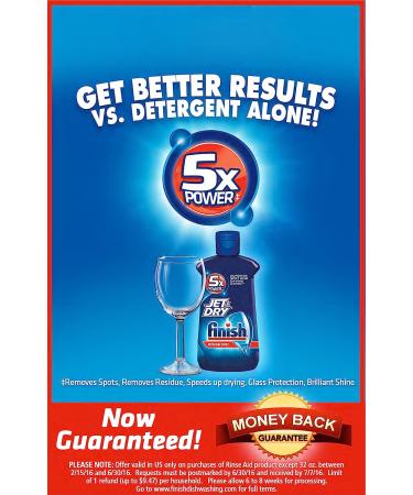 Finish Jet-Dry Rinse Aid 4.22oz (Pack of 3) - Dishwasher Rinse Agent - Buy Online on GoSupps.com
