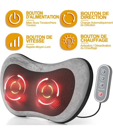 Buy Takrink Shiatsu Massage Pillow - 8 Knots Adjustable Speeds Remote Control | Ideal Gift for Parents & Women - International Shipping Available - Buy Online on GoSupps.com