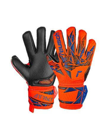 Reusch Unisex Youth Attrakt Silver Junior Goalkeeper Gloves 6 orange-blue-black