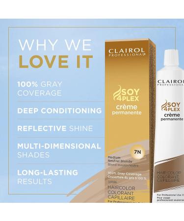 Clairol Professional Permanent 7N Medium Neutral Blonde Hair Color - 2oz (1 Pack) - Buy Online on GoSupps.com