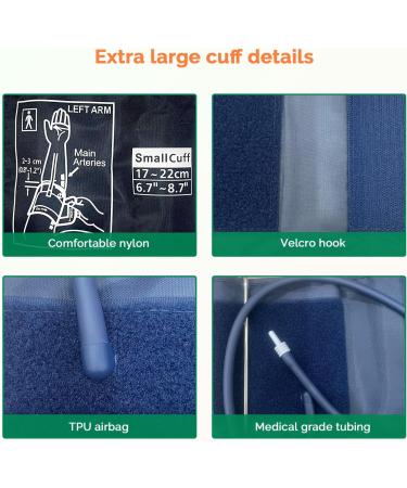 Pediatric Blood Pressure Cuff 6.7-8.7 cm | Small Child & Women Replacement BP Cuff with 5 Connectors - Compatible with Most Monitors - Buy Online on GoSupps.com