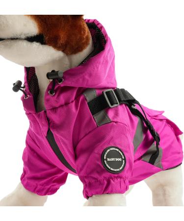 Shop Waterproof Dog Cloak & Coat for Small/Medium Dogs - Windproof Jacket with Dish Ring - Fuchsie & Fox - Buy Online on GoSupps.com