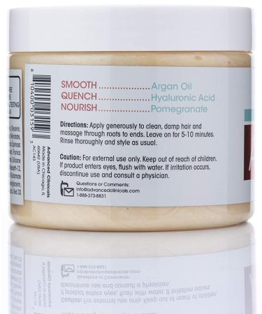 Advanced Clinicals Argan Oil Anti-Frizz Hair Repair - 12 fl oz | Nourishing Hair Treatment - Buy Online on GoSupps.com