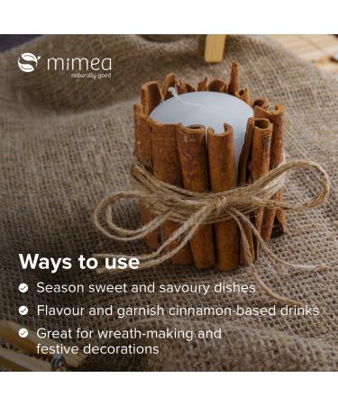 Mimea 7cm Cinnamon Sticks 500g - Premium Quality for Cooking, Distilling, Christmas Decoration, Cocktails & Garnishes - 0.5kg - Buy Online on GoSupps.com