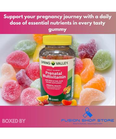 Prenatal Gummies- for Woman Multivitamin Supplement DHA and Folic Acid 90ct (Pack of 1) Boxed by Fusion Shop Store - Buy Online on GoSupps.com