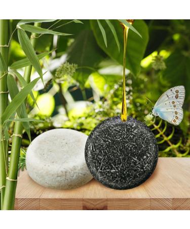 PHOGARY 2 Pieces Hair Shampoo Bar Hair Soap Different Fragrance Plant Essence Shampoo for Dry and Damaged Hair 100 g Rosemary + Bamboo Charcoal - Buy Online on GoSupps.com
